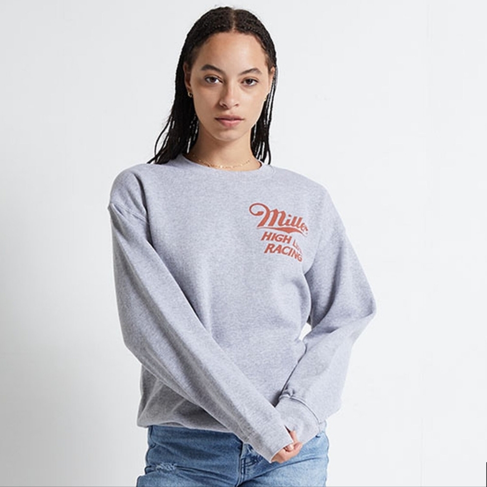 Junk Food Miller High Life Racing Graphic Crew Sweatshirt Size M
